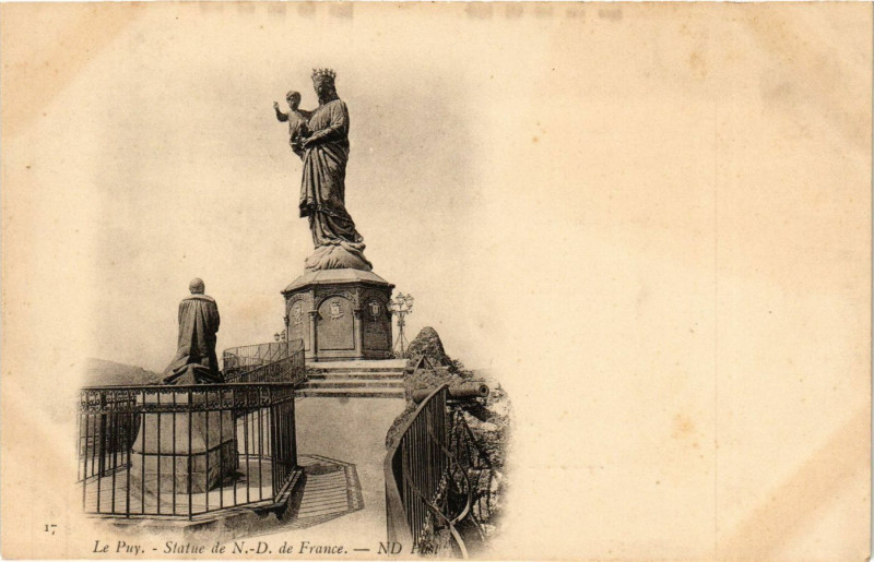 Carte postale ancienne Le Puy - Statue de N.-D. de France