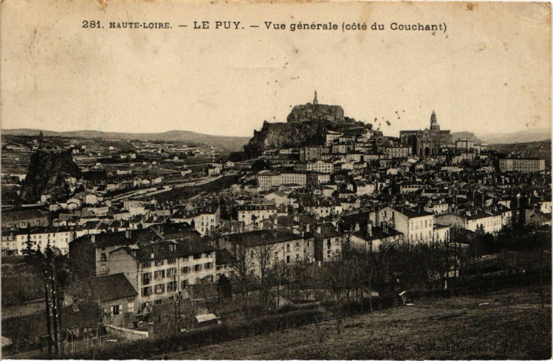 Carte postale ancienne Le Puy - Vue générale (cote du Couchant)
