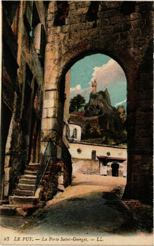 Carte postale ancienne Le Puy - La Porte Saint-Georges