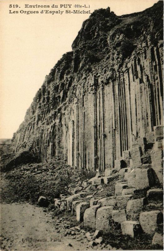 Carte postale ancienne Env. du Puy Les Orgues d'Espaly Saint-Michel