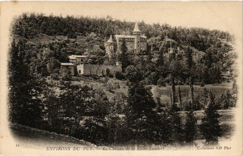 Carte postale ancienne Env. du Puy - Le Chateau de la Roche-Lambert