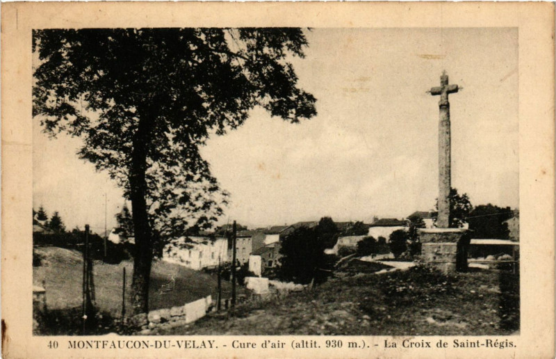 Carte postale ancienne Montfaucon-du-Velay - Cure d'air