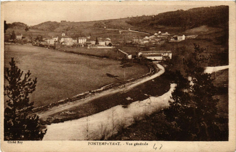 Carte postale ancienne Pontempeyrat - Vue générale