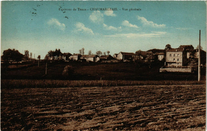 Carte postale ancienne Env. de-Tence - Chamumargeais - Vue générale à Tence