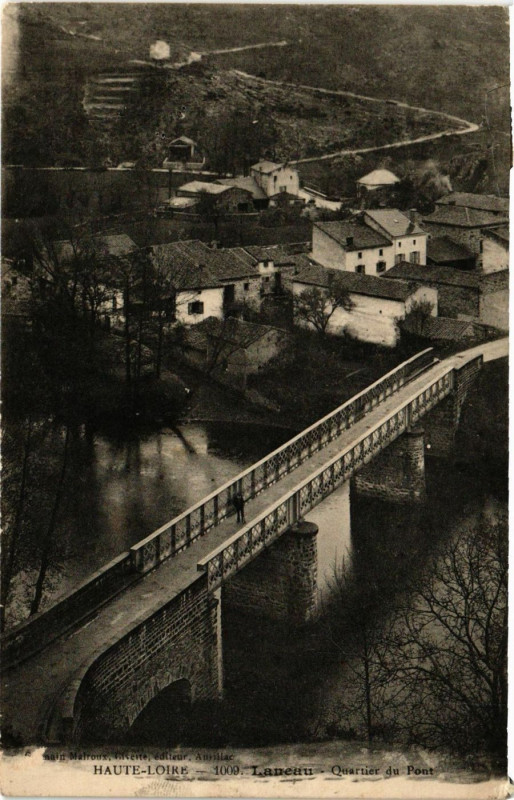 Carte postale ancienne Laneau - Quartier du Pont