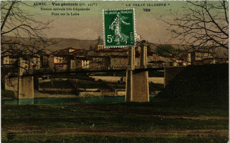 Carte postale ancienne Aurec - Vue générale