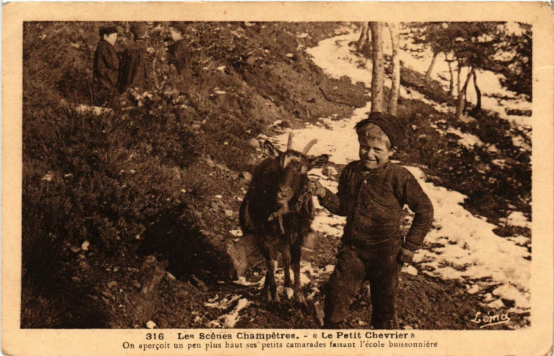 Carte postale ancienne Les Scenes Champetres - Le Petit Chevrier