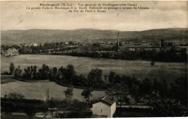 Carte postale ancienne Paulhaguet - Vue générale de Paulhaguet à Paulhaguet