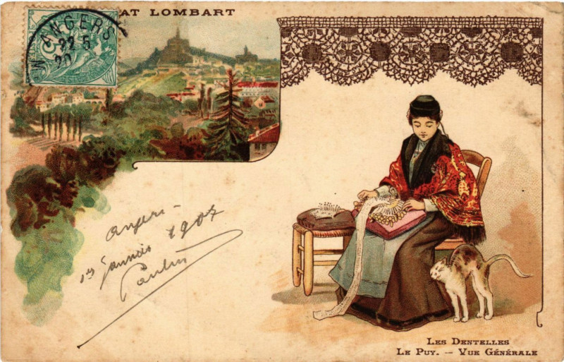 Carte postale ancienne Le Puy - Vue générale