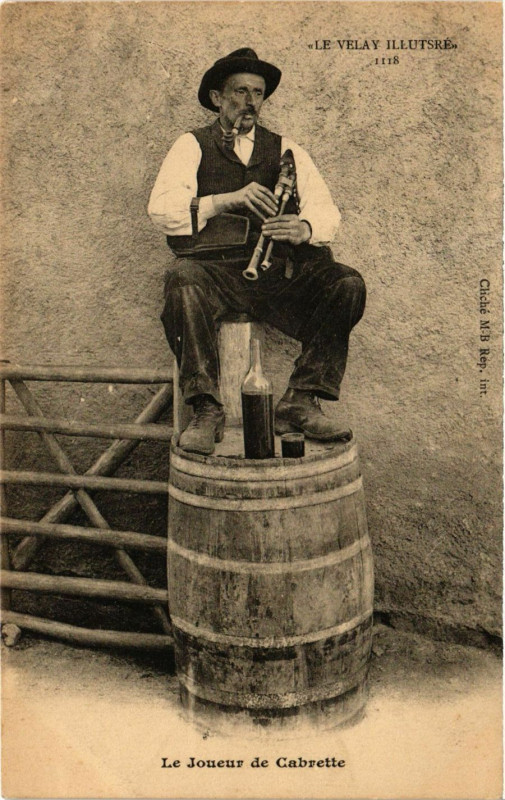 Carte postale ancienne Le Joueur de Carette