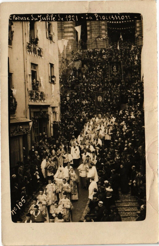 Carte postale ancienne Cpoture du jufife - La procession