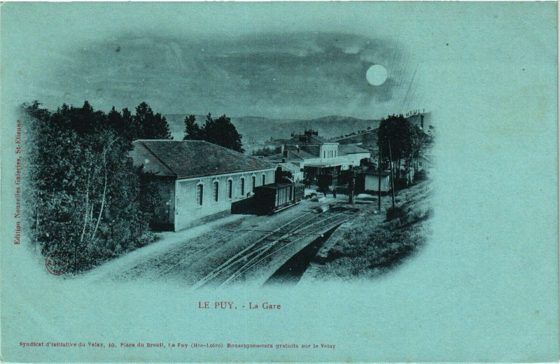 Carte postale ancienne Le Puy - La gare