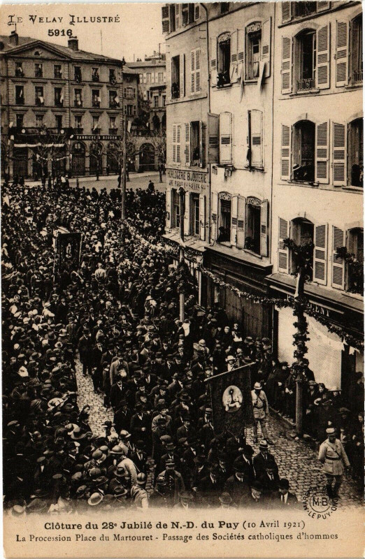 Carte postale ancienne Cloture Du 28 Jubile Du Puy