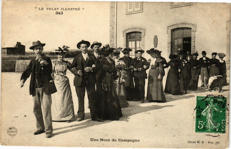 Carte postale ancienne Le Velay illustre - Une noce de campagne