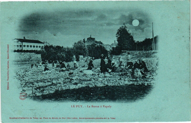 Carte postale ancienne Le Puy - La Borne a Espaly à Borne