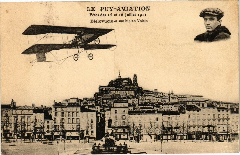Carte postale ancienne Le Puy - Aviation