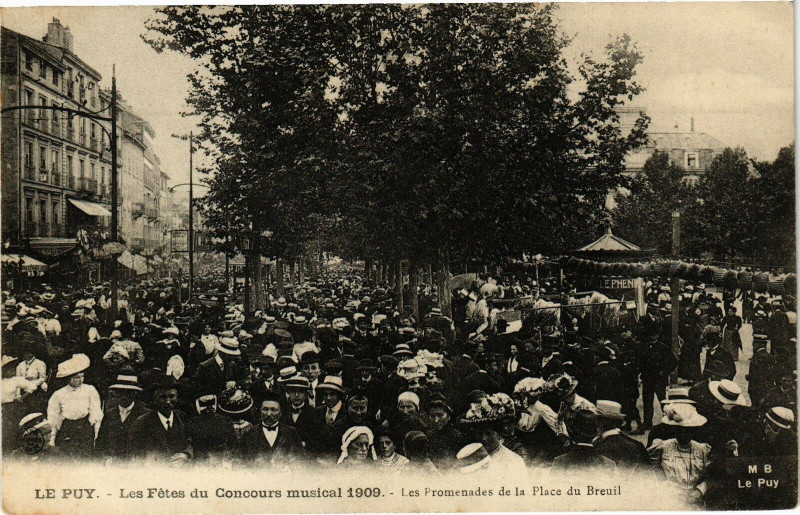 Carte postale ancienne Le Puy - Le fetes du concours musical