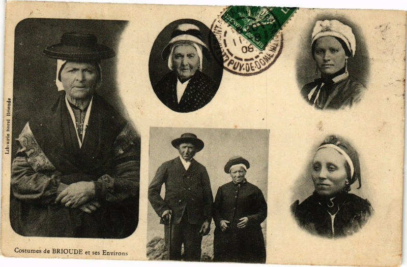 Carte postale ancienne Costumes de Brioude et ses Env. à Brioude