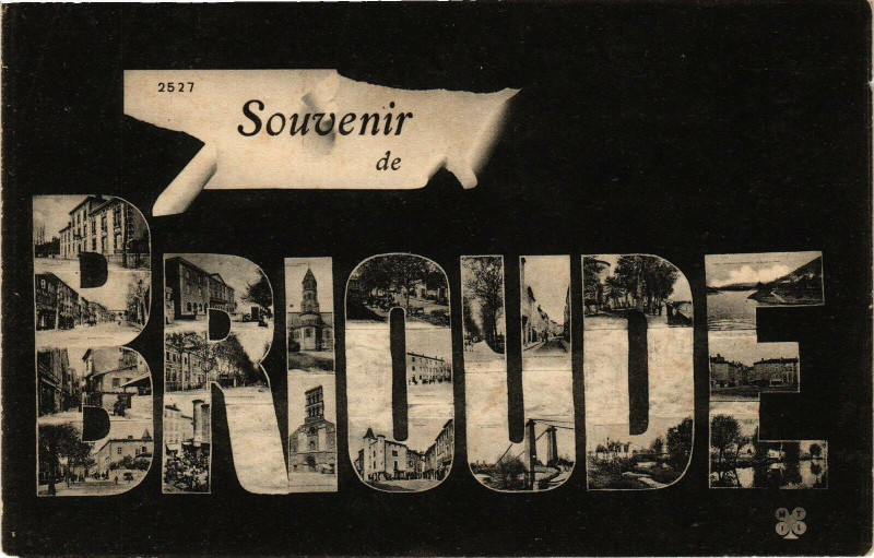 Carte postale ancienne Souvenir de Brioude à Brioude