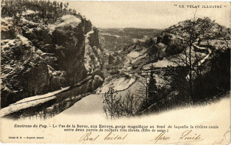 Carte postale ancienne Le Velay Illustre - Env. du Puy - Le Pas de la Borne aux à Borne