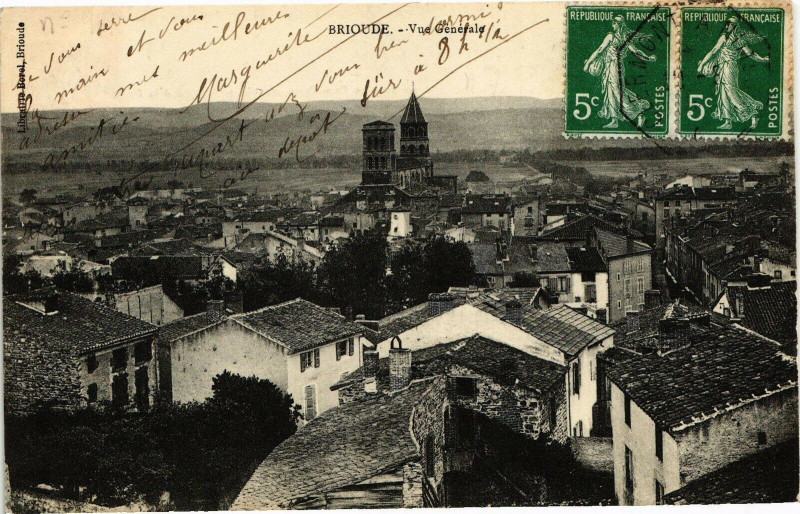 Carte postale ancienne Brioude - Vue générale à Brioude