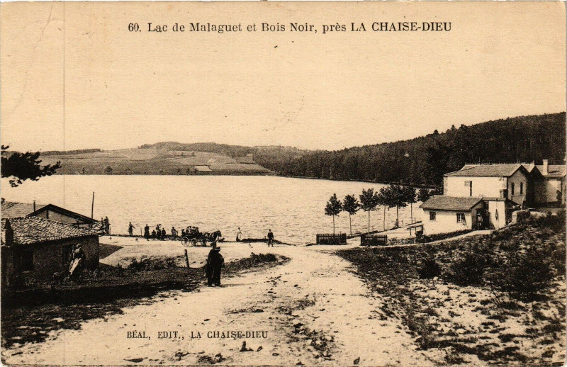 Carte postale ancienne Lac de Malaguet et Bois Noir Pres La Chaise-Dieu à La Chaise-Dieu