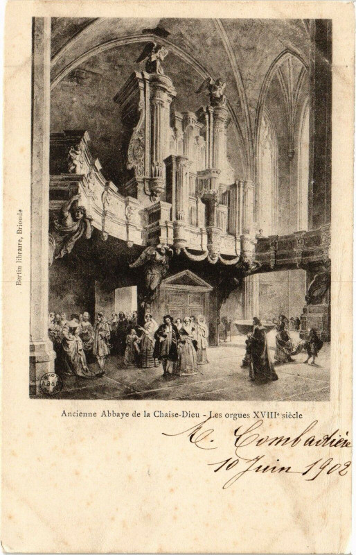 Carte postale ancienne Ancienne Abbaye de la Chaise-Dieu-Les orgues Xviii siecle à La Chaise-Dieu