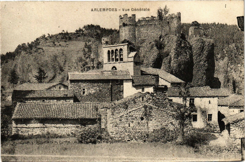 Carte postale ancienne ArLEMPDES - Vue générale à Arlempdes