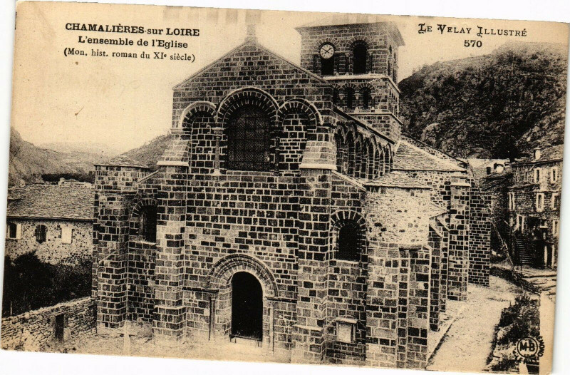 Carte postale ancienne Chamalieres-sur Loire-L'ensemble de l'Eglise