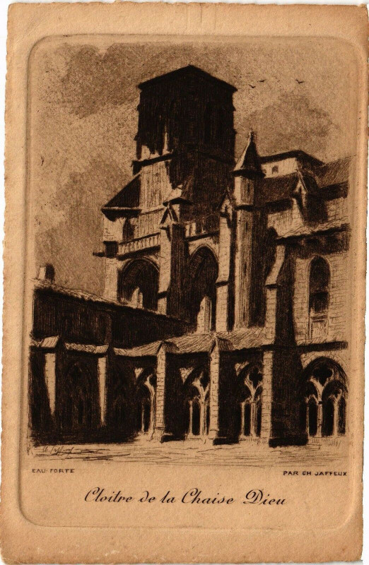 Carte postale ancienne Cloitre de la Chaise-Dieu à La Chaise-Dieu