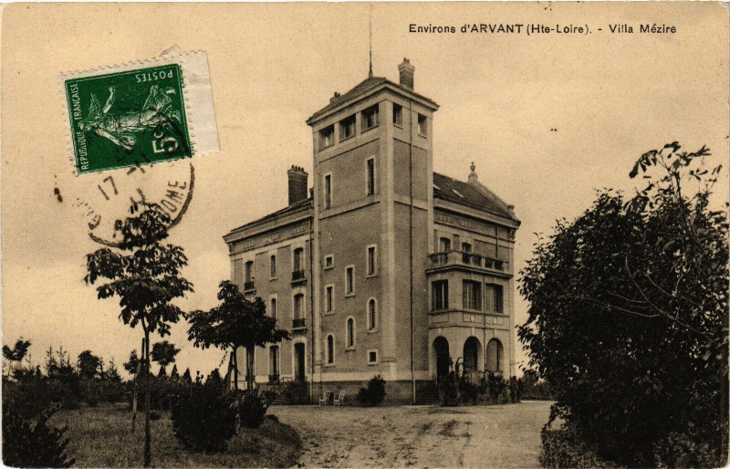 Carte postale ancienne Env. d'Arvant (Hte-Loire) - Villa Mezire