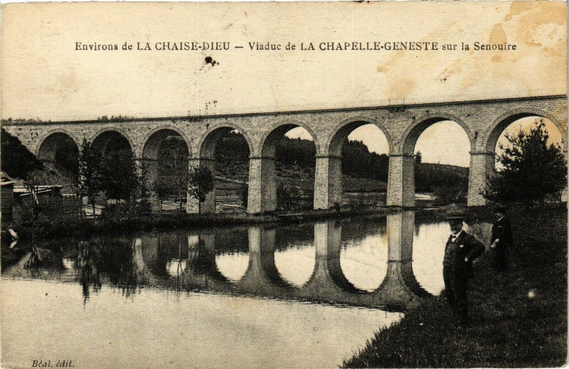 Carte postale ancienne Env. de La Chaise-Dieu - Viaduc de La Chapelle-Geneste sur la.. à La Chaise-Dieu