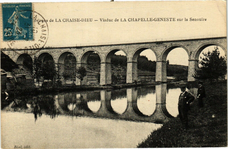 Carte postale ancienne Env. de La Chaise-Dieu - Viaduc de lLa Chapelle-Geneste sur à La Chaise-Dieu