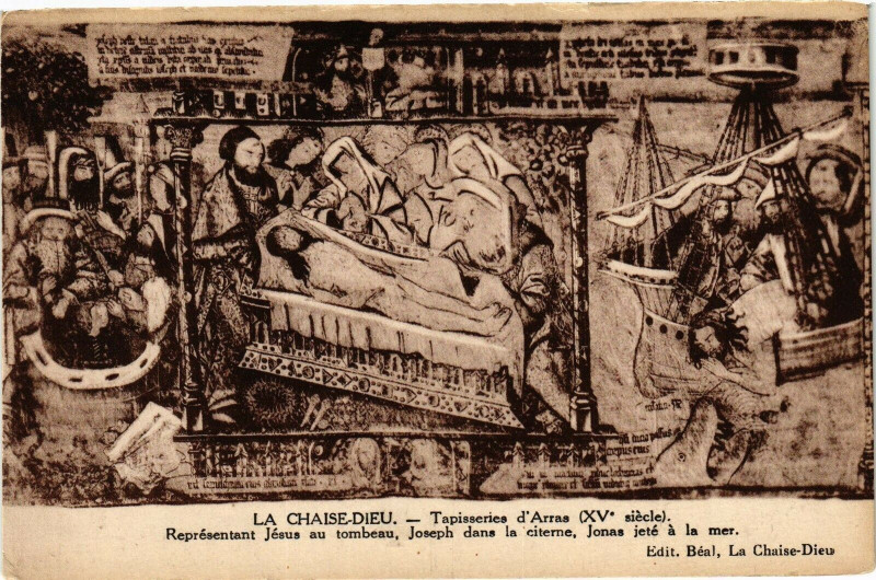 Carte postale ancienne La Chaise-Dieu - Tapisserices d'Arras (Xv siecle) - Representant à La Chaise-Dieu