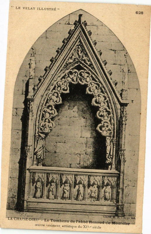 Carte postale ancienne La Chaise-Dieu-Le Tombeau de l'abbe-Renaud de-Montelar cauvre à La Chaise-Dieu