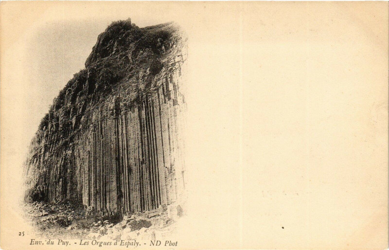 Carte postale ancienne Env. Du Puy - Les Orgues d'Espaly