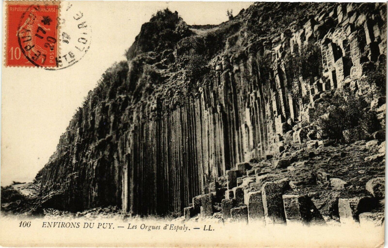 Carte postale ancienne Env. du Puy - Les Orgues d'Espaly