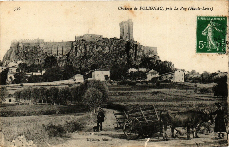 Carte postale ancienne Chateau de Polignac Pres Le Puy (Haute-Loire) à Polignac