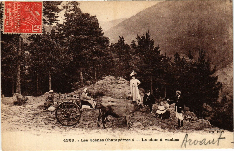 Carte postale ancienne Les Scenes Champetres - Le cher a vaches