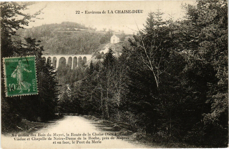 Carte postale ancienne Env. de La Chaise-Dieu - Au milieu des Bois du Mayel la Roue.. à La Chaise-Dieu