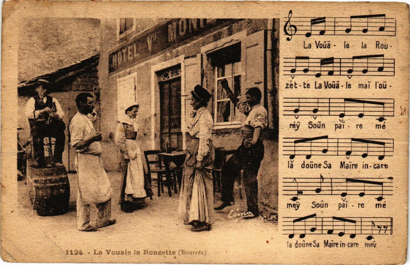 Carte postale ancienne La Vouale la Rouzette (Bourrée)