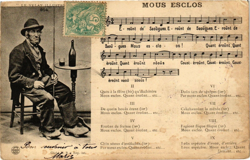 Carte postale ancienne Le Velay Illustre - Mous Eclos