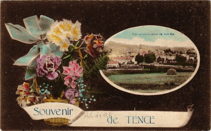 Carte postale ancienne Souvenir de-Tence à Tence