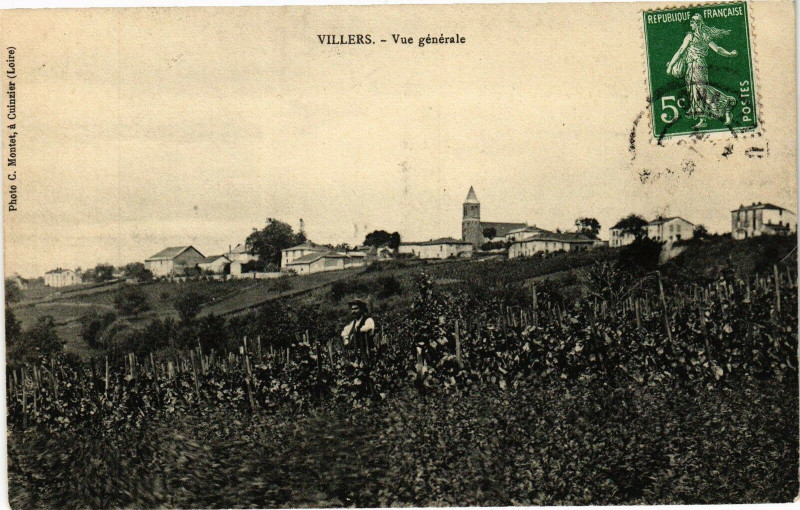 Carte postale ancienne Villers - Vue générale