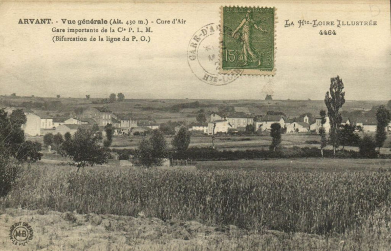 Carte postale ancienne Arvant - Vue genrale La Hte-Loire Illustrée