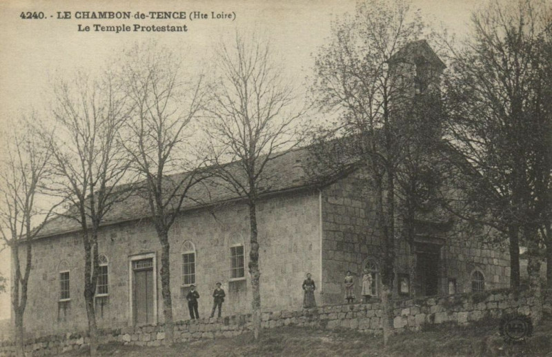 Carte postale ancienne Le Chambon de-Tence (Hte-Loire) Le Temple Protestant à Tence