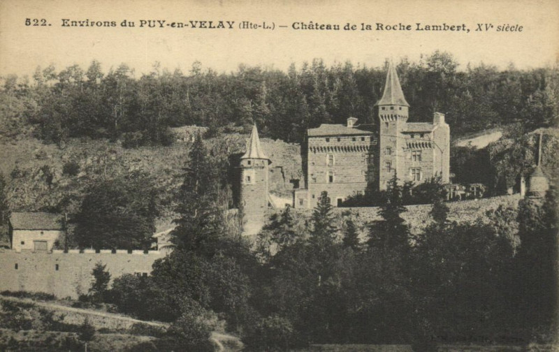 Carte postale ancienne Env. du Puy-en-Velay - Chateau de la roche Lambert Xv siecle