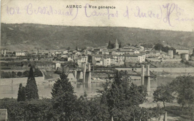 Carte postale ancienne Aurec - Vue générale