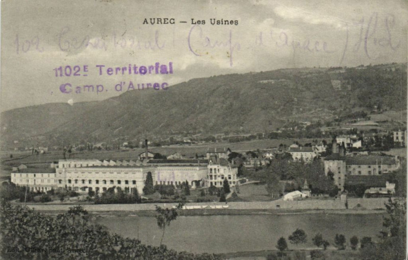 Carte postale ancienne Aurec - Les Usines