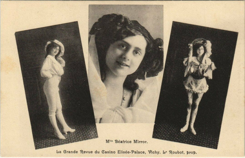Carte postale ancienne Grande Revue du Casino Vichy - Mlle Béatrice Mirror à Vichy